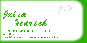 julia hedrich business card